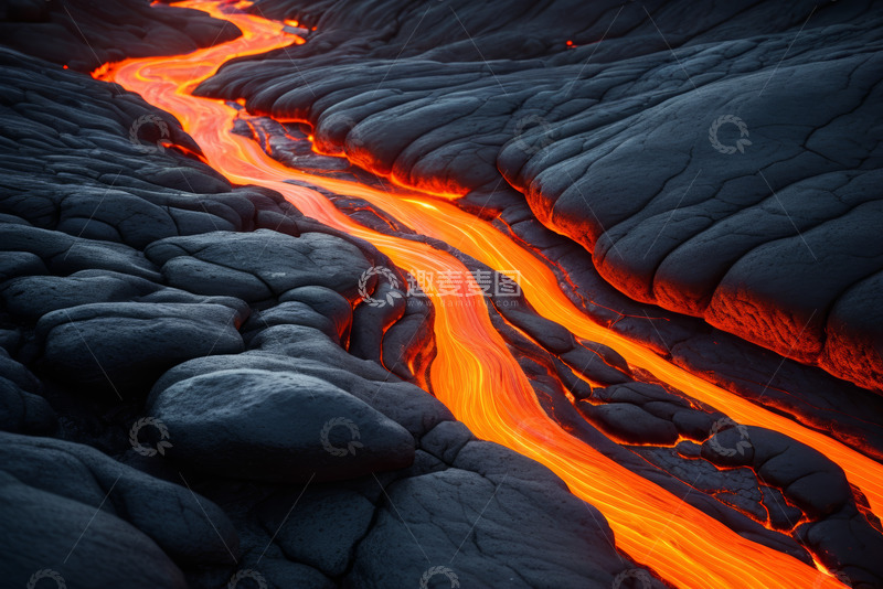 高清大图下载【趣麦麦图】流动的火山熔岩景观