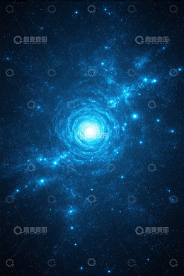 蓝色旋涡星系宇宙景象