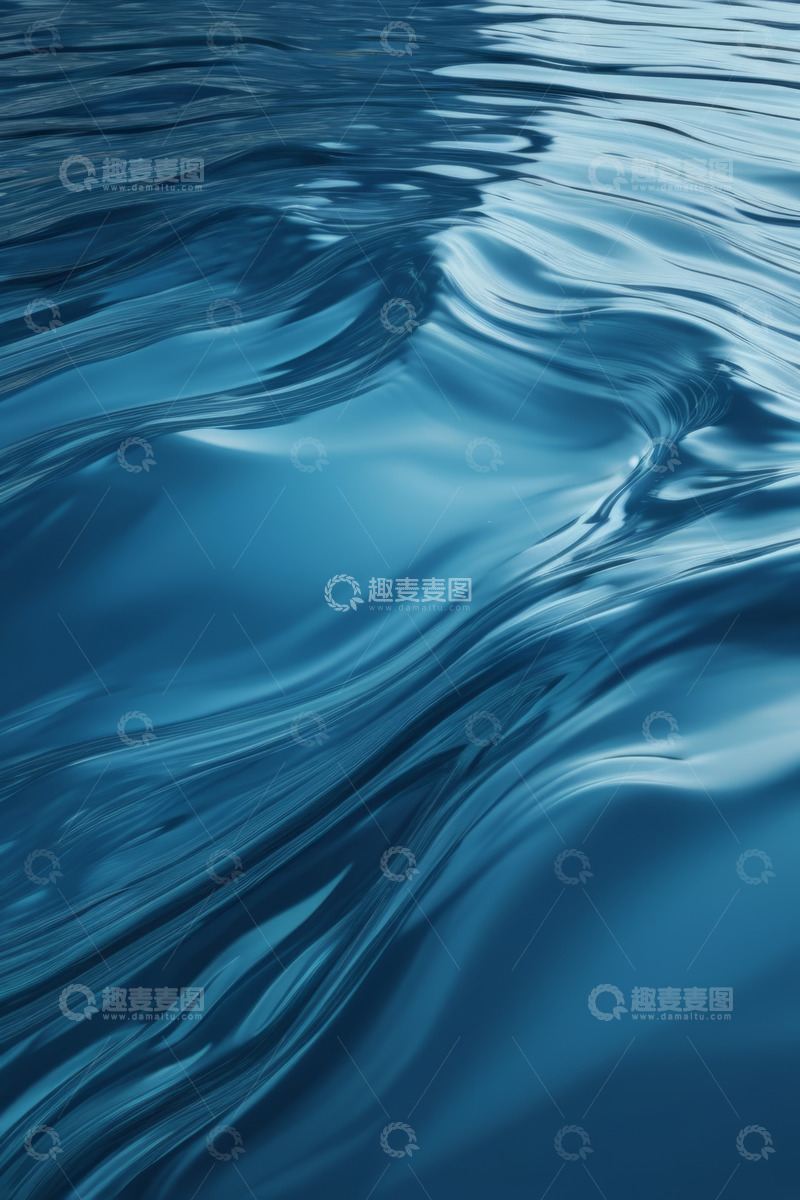 高清大图下载【趣麦麦图】蓝色水面波纹素材