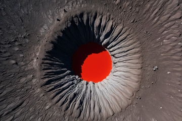 火山口俯拍景象