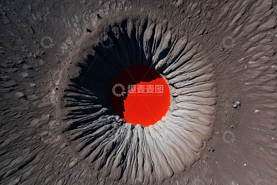 火山口俯拍景象