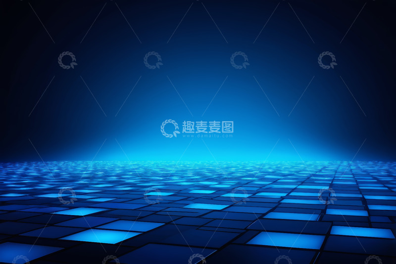 高清大图下载【趣麦麦图】蓝色抽象图形地面背景素材