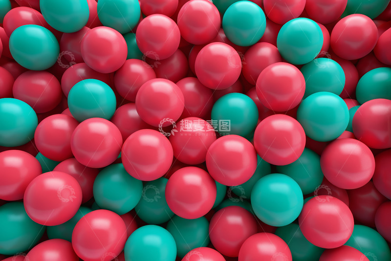 高清大图下载【趣麦麦图】红蓝球体排列素材