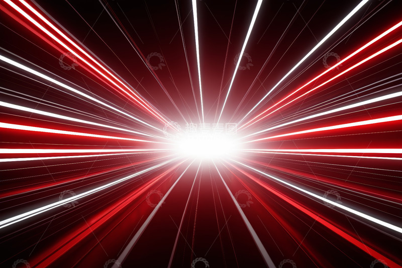 高清大图下载【趣麦麦图】红色光线放射背景