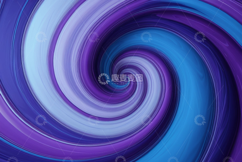高清大图下载【趣麦麦图】蓝紫色抽象漩涡背景素材