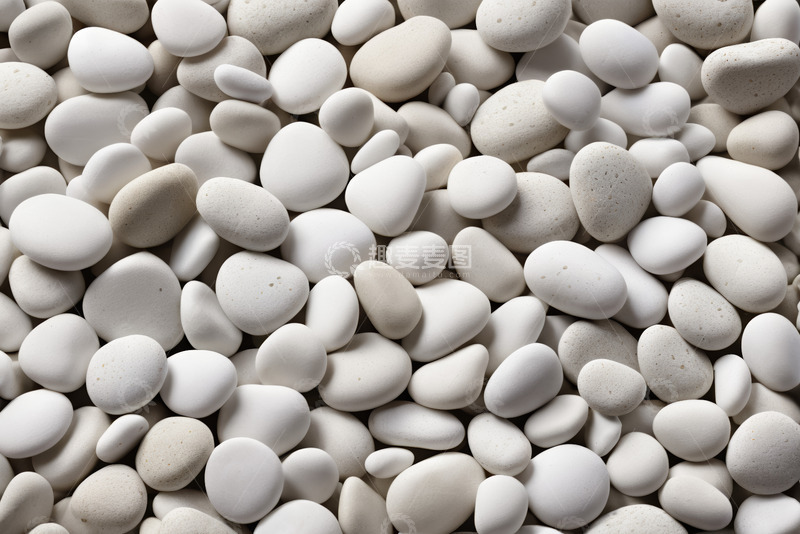高清大图下载【趣麦麦图】白色鹅卵石特写