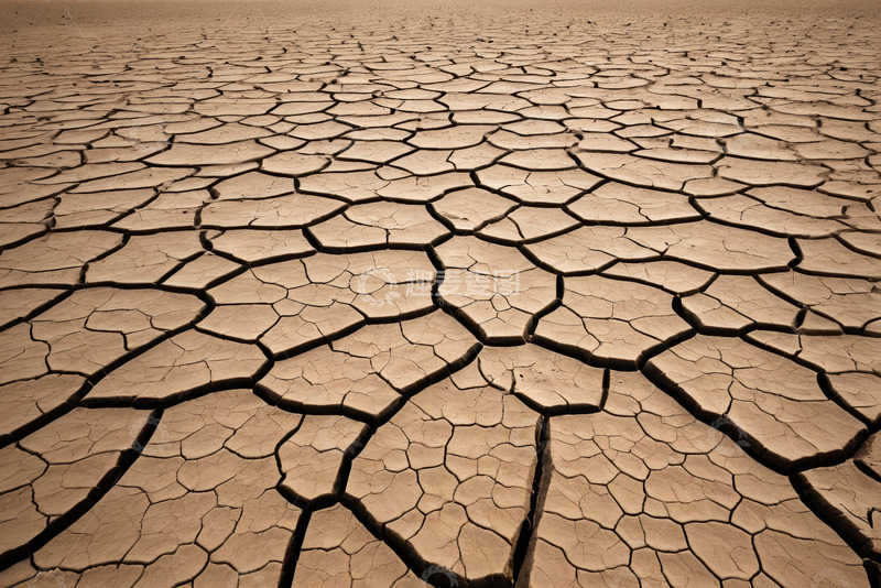 高清大图下载【趣麦麦图】干旱土地干裂景象