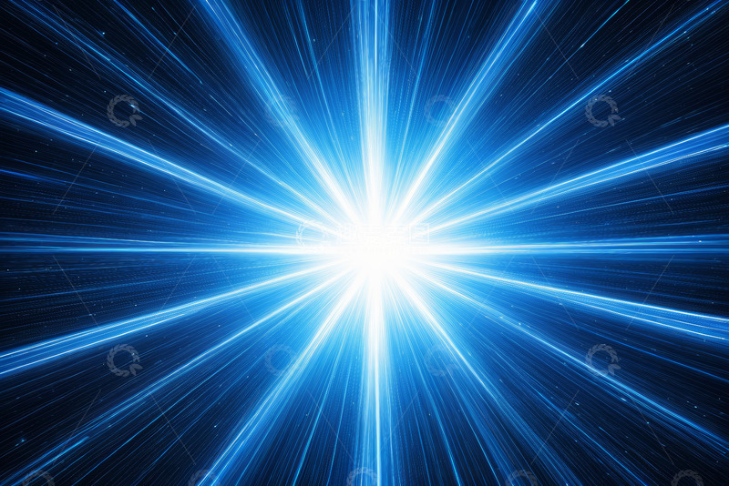 高清大图下载【趣麦麦图】蓝色放射状发光抽象背景