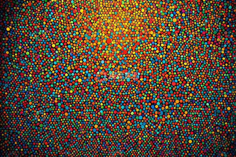 高清大图下载【趣麦麦图】多彩圆点抽象艺术背景