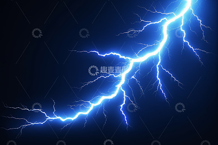 蓝色闪电背景素材