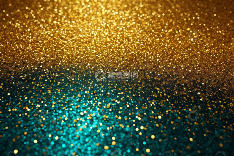 高清大图下载【趣麦麦图】金色蓝色闪光背景素材