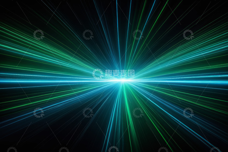 高清大图下载【趣麦麦图】蓝绿光线放射背景