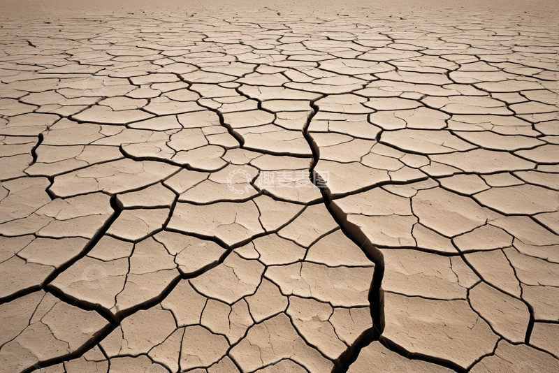 高清大图下载【趣麦麦图】干旱土地地面裂缝景象