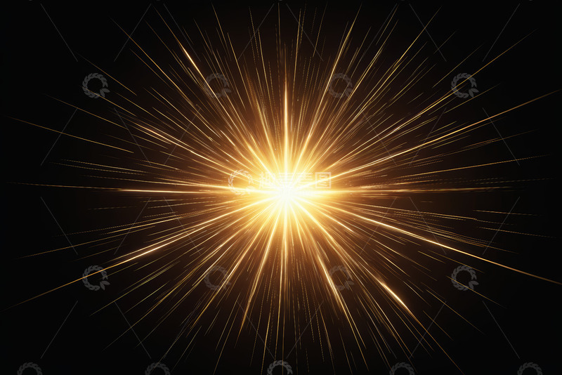 高清大图下载【趣麦麦图】金色光芒放射特效画面