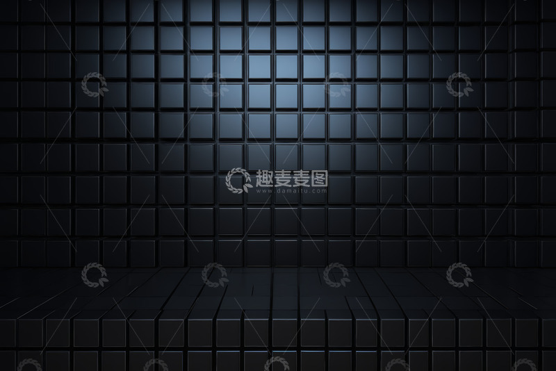 高清大图下载【趣麦麦图】黑色方块构成的现代背景