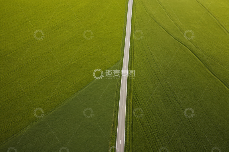 高清大图下载【趣麦麦图】航拍田野间的公路