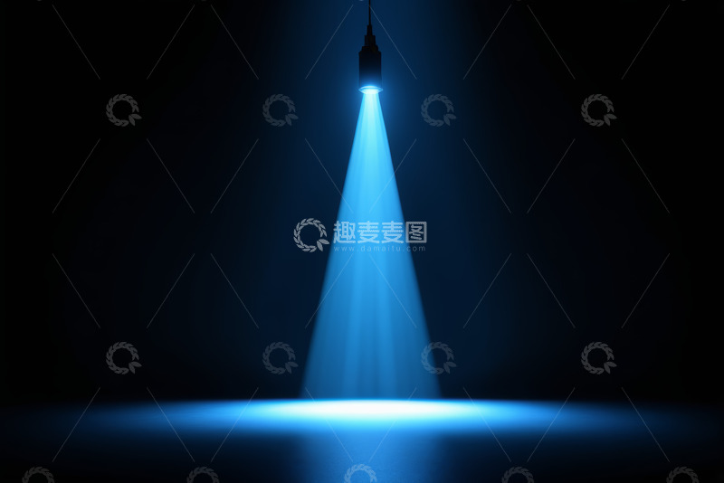 高清大图下载【趣麦麦图】蓝色聚光灯照明场景
