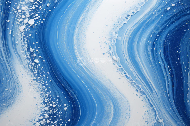 高清大图下载【趣麦麦图】蓝色流体艺术纹理背景