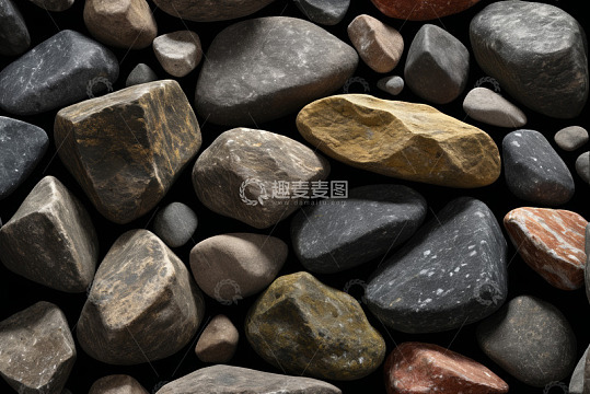 多样形态的天然石头