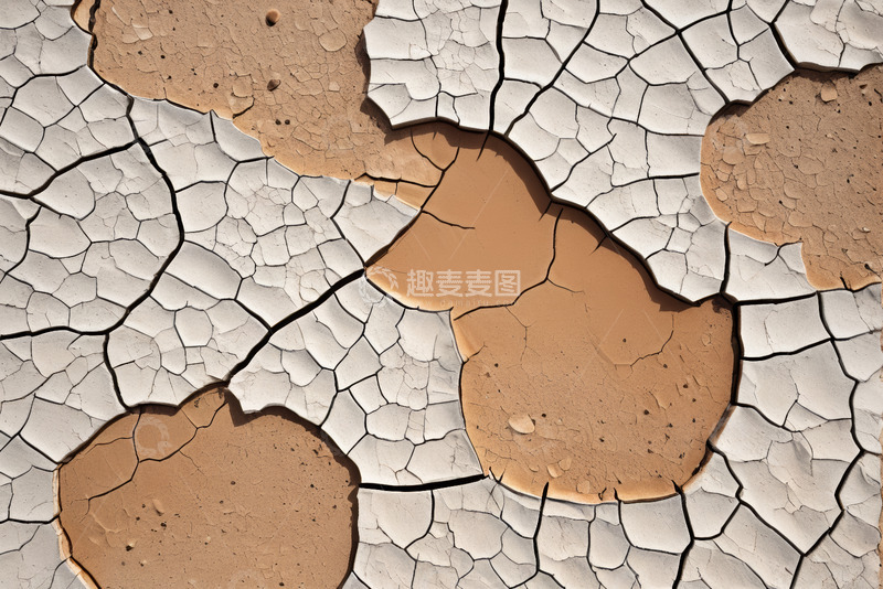 高清大图下载【趣麦麦图】干裂土地表面特写