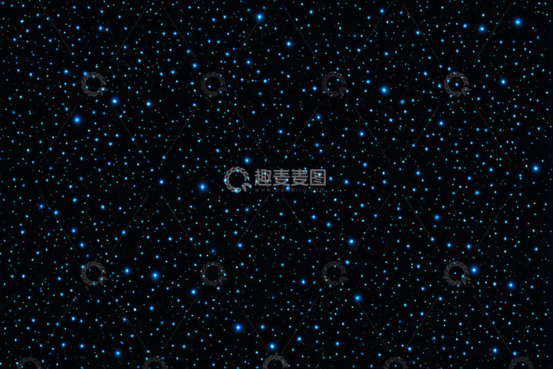 高清大图下载【趣麦麦图】夜空中闪烁的蓝色星星背景