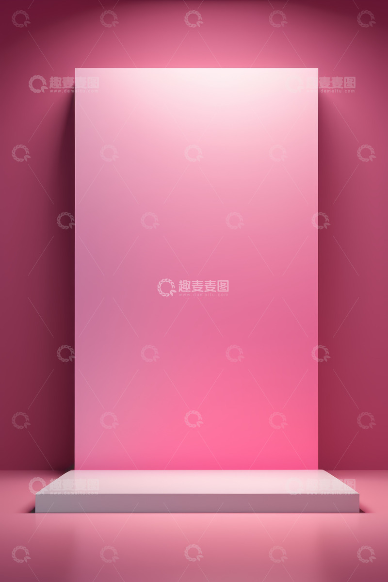 高清大图下载【趣麦麦图】粉色背景展示台