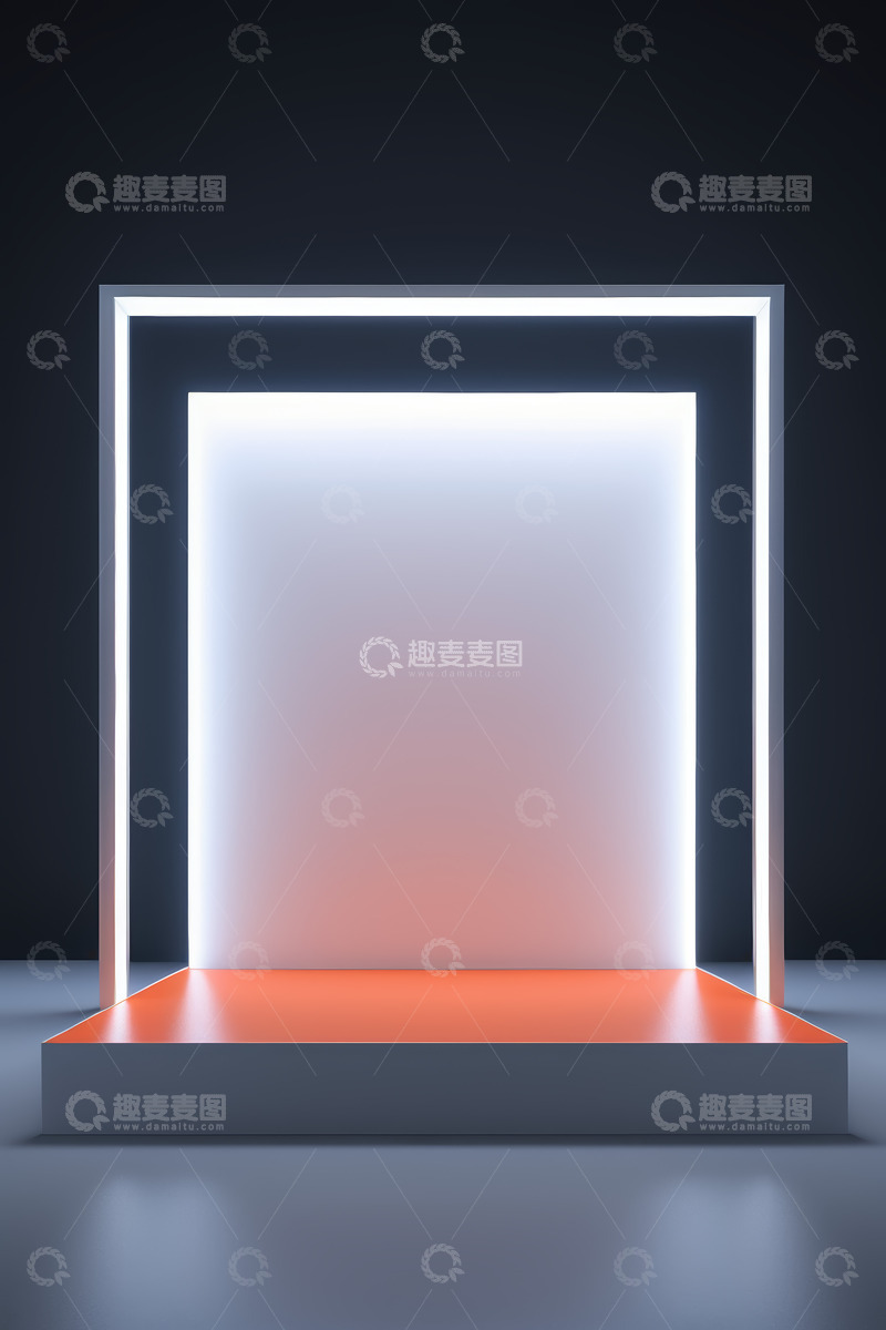 高清大图下载【趣麦麦图】发光现代展示台场景