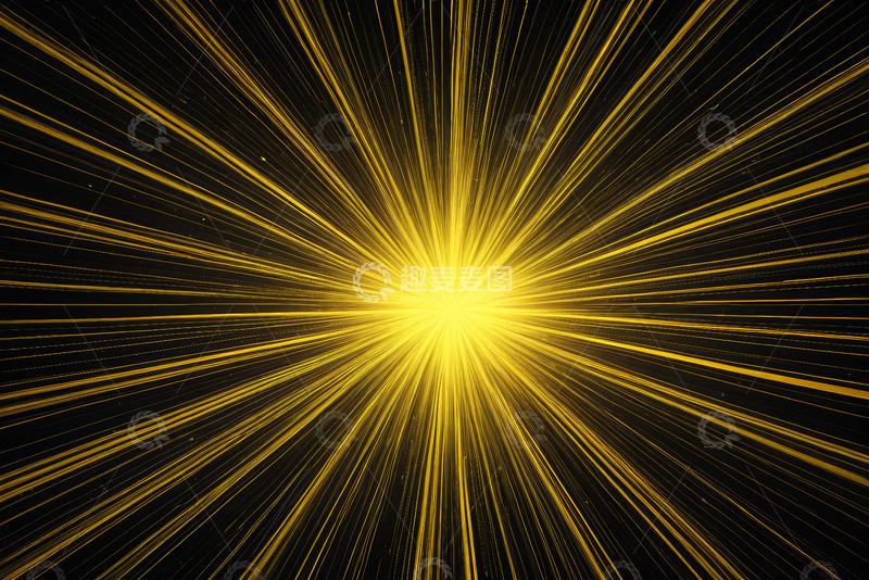 高清大图下载【趣麦麦图】黄色放射状光线背景素材