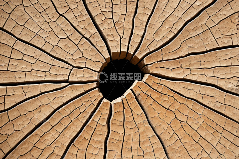 高清大图下载【趣麦麦图】干裂土地中心孔洞景象
