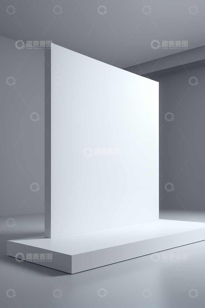 高清大图下载【趣麦麦图】白色空白展示台场景