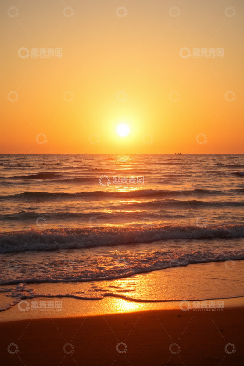 高清大图下载【趣麦麦图】海边日落海景