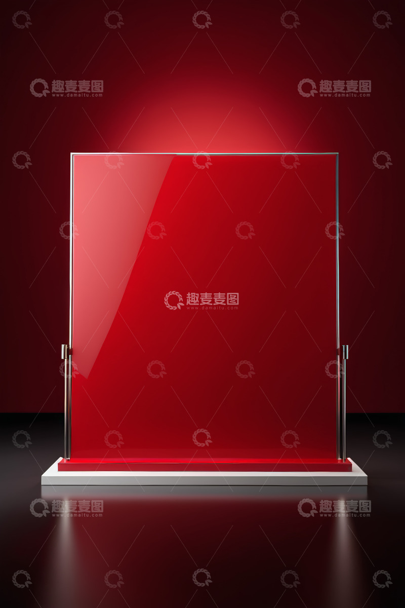 高清大图下载【趣麦麦图】红色展示板背景素材