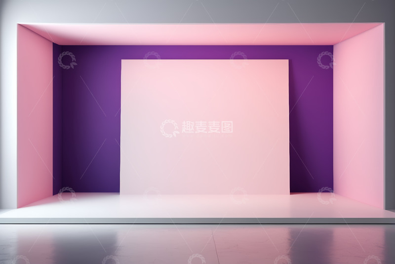 高清大图下载【趣麦麦图】粉紫色调现代简约展示空间