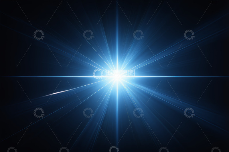 高清大图下载【趣麦麦图】蓝色光线放射特效画面