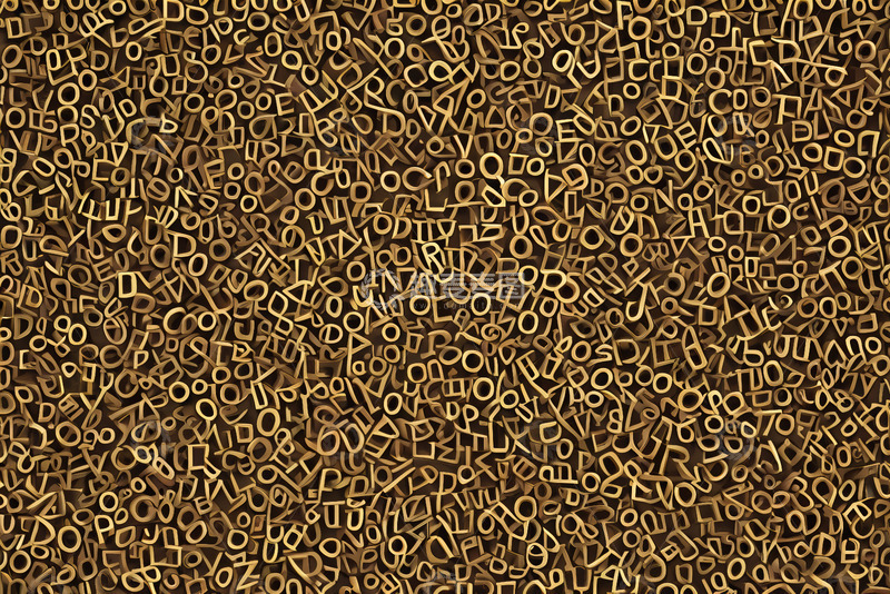高清大图下载【趣麦麦图】金色字母背景纹理设计素材