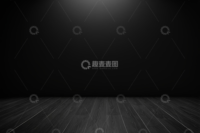 高清大图下载【趣麦麦图】黑色背景木质地板素材