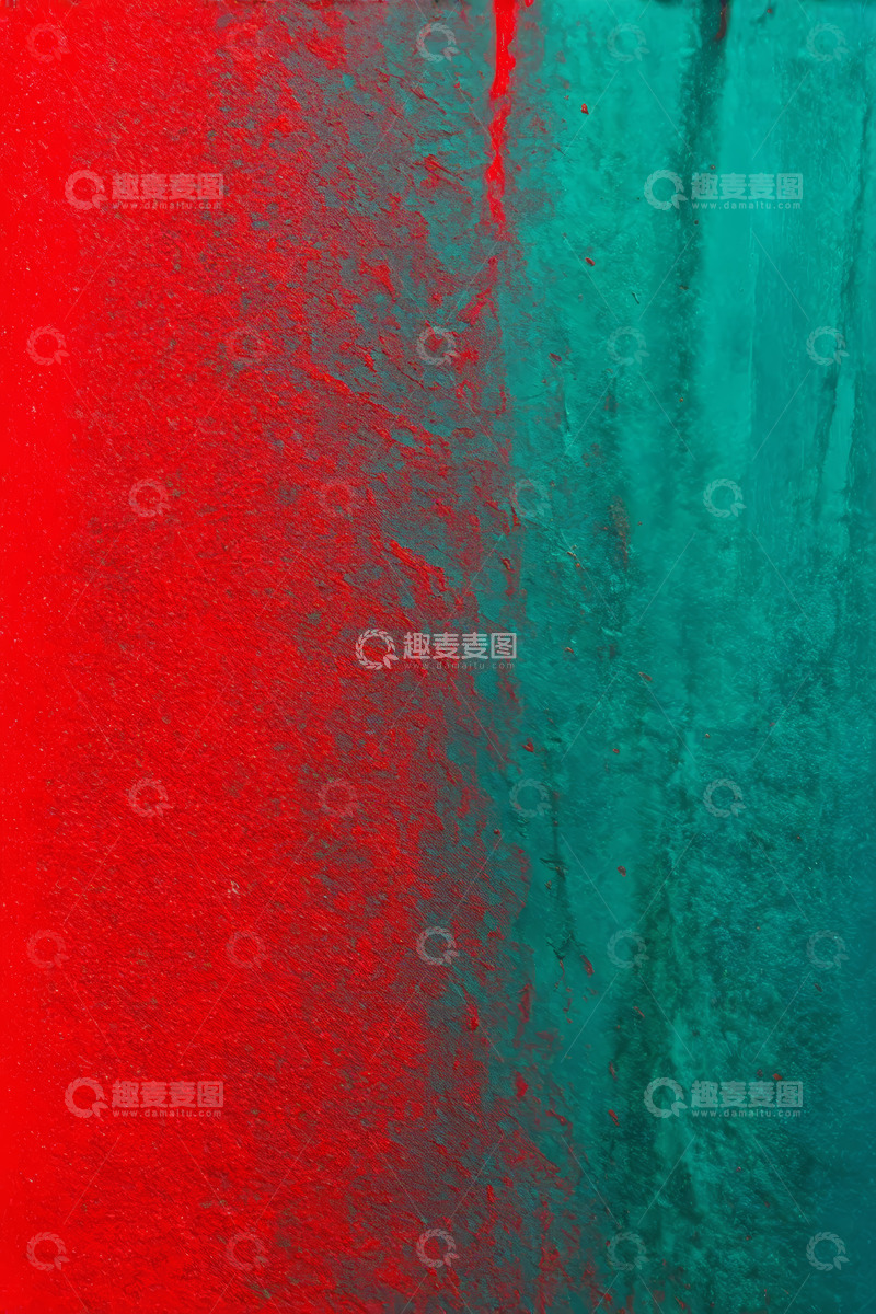 高清大图下载【趣麦麦图】红绿色彩对比墙面纹理