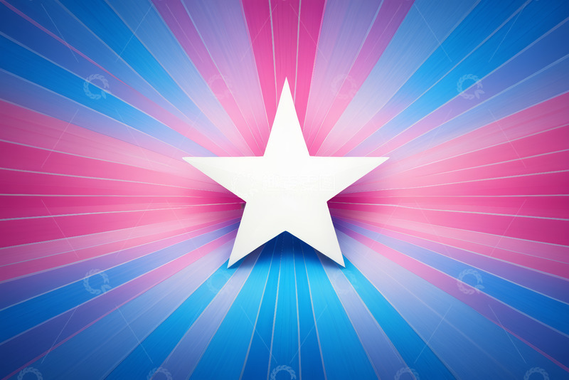 高清大图下载【趣麦麦图】放射背景中的白色五角星图案