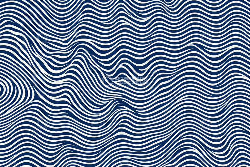 高清大图下载【趣麦麦图】蓝白波浪抽象图案背景