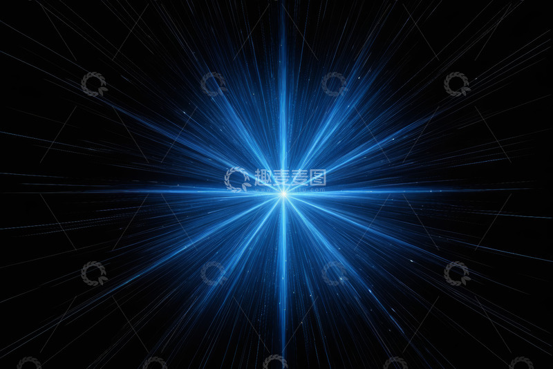 高清大图下载【趣麦麦图】蓝色放射状发光抽象背景
