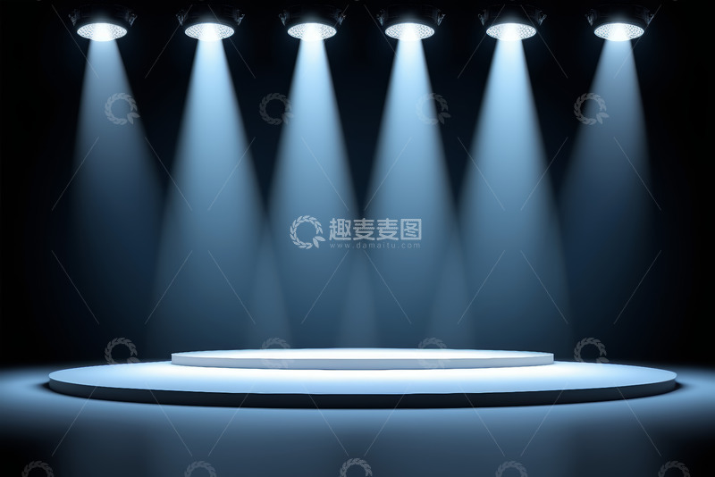 高清大图下载【趣麦麦图】聚光灯下的圆形舞台