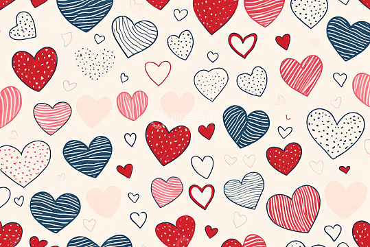 爱心图案背景设计素材