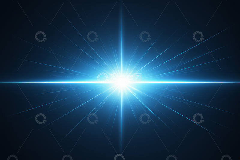 高清大图下载【趣麦麦图】蓝色光效放射背景图