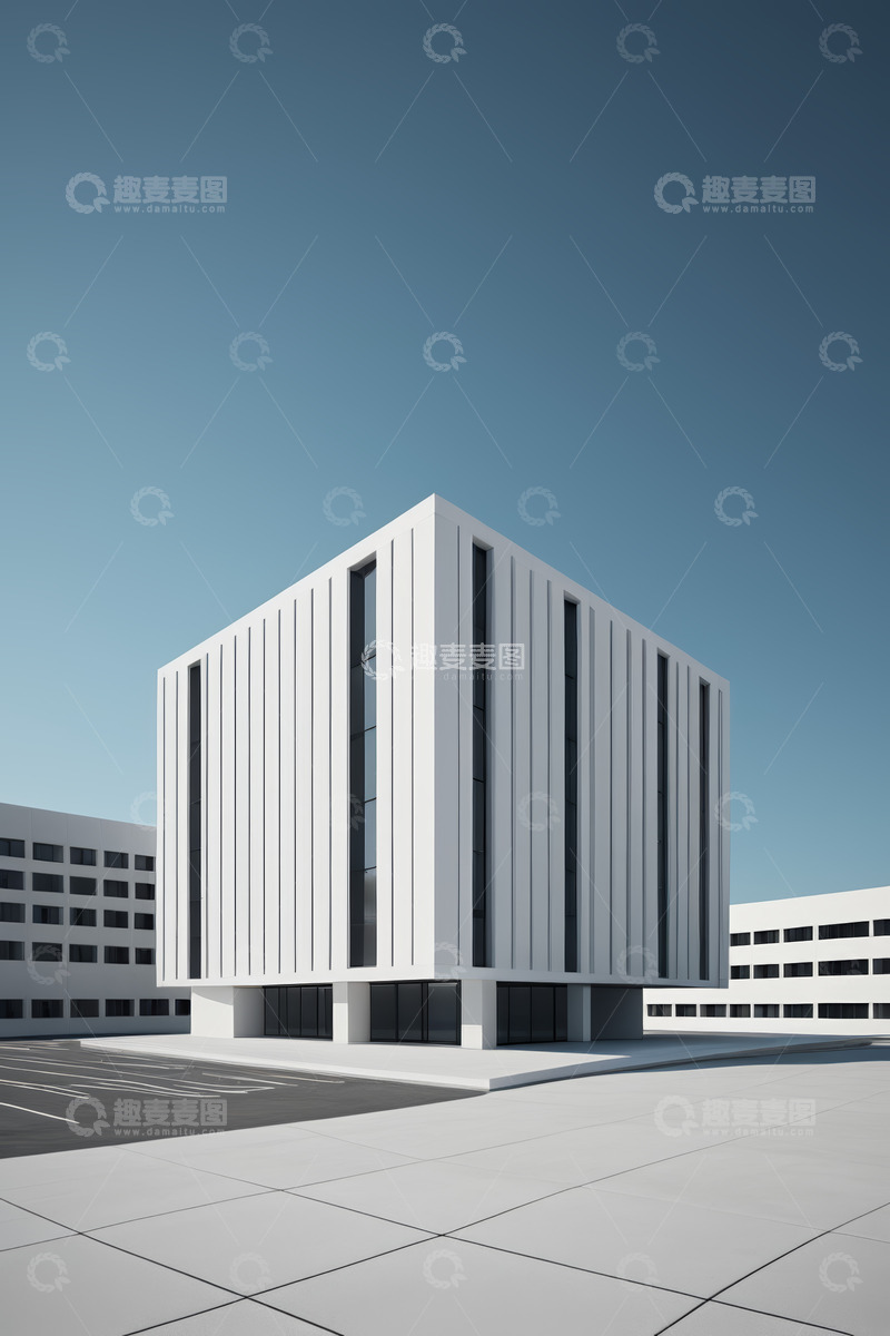 高清大图下载【趣麦麦图】现代风格白色建筑外观