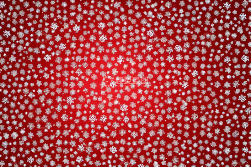 高清大图下载【趣麦麦图】红色背景雪花装饰素材
