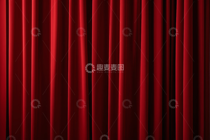高清大图下载【趣麦麦图】红色舞台幕布背景素材