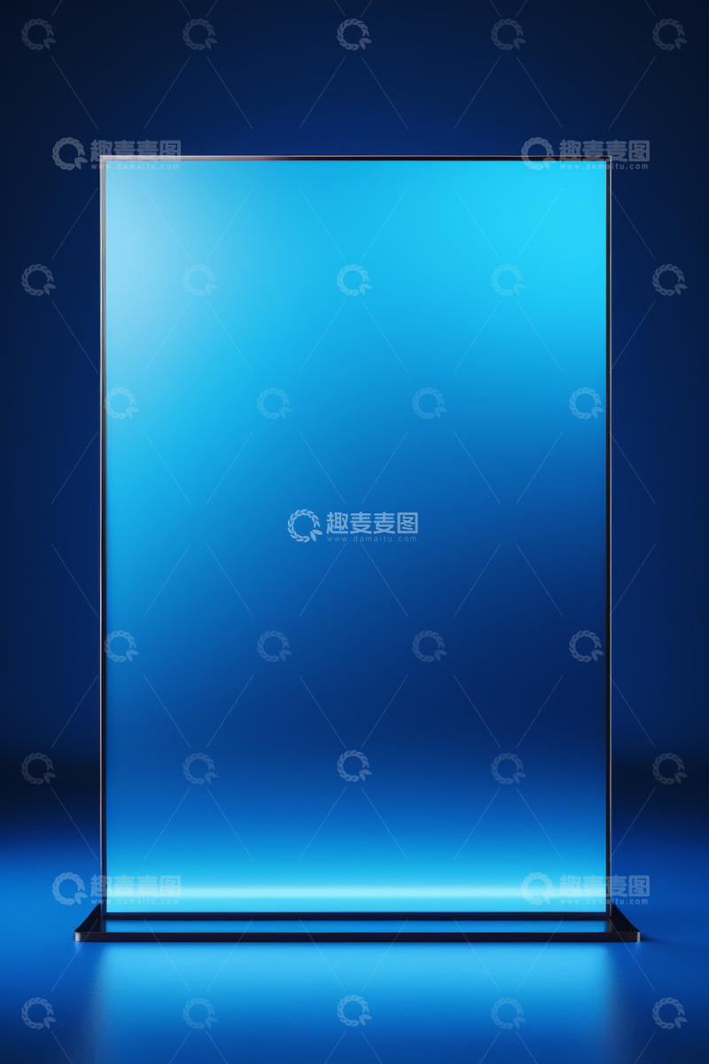 高清大图下载【趣麦麦图】蓝色渐变背景展示板