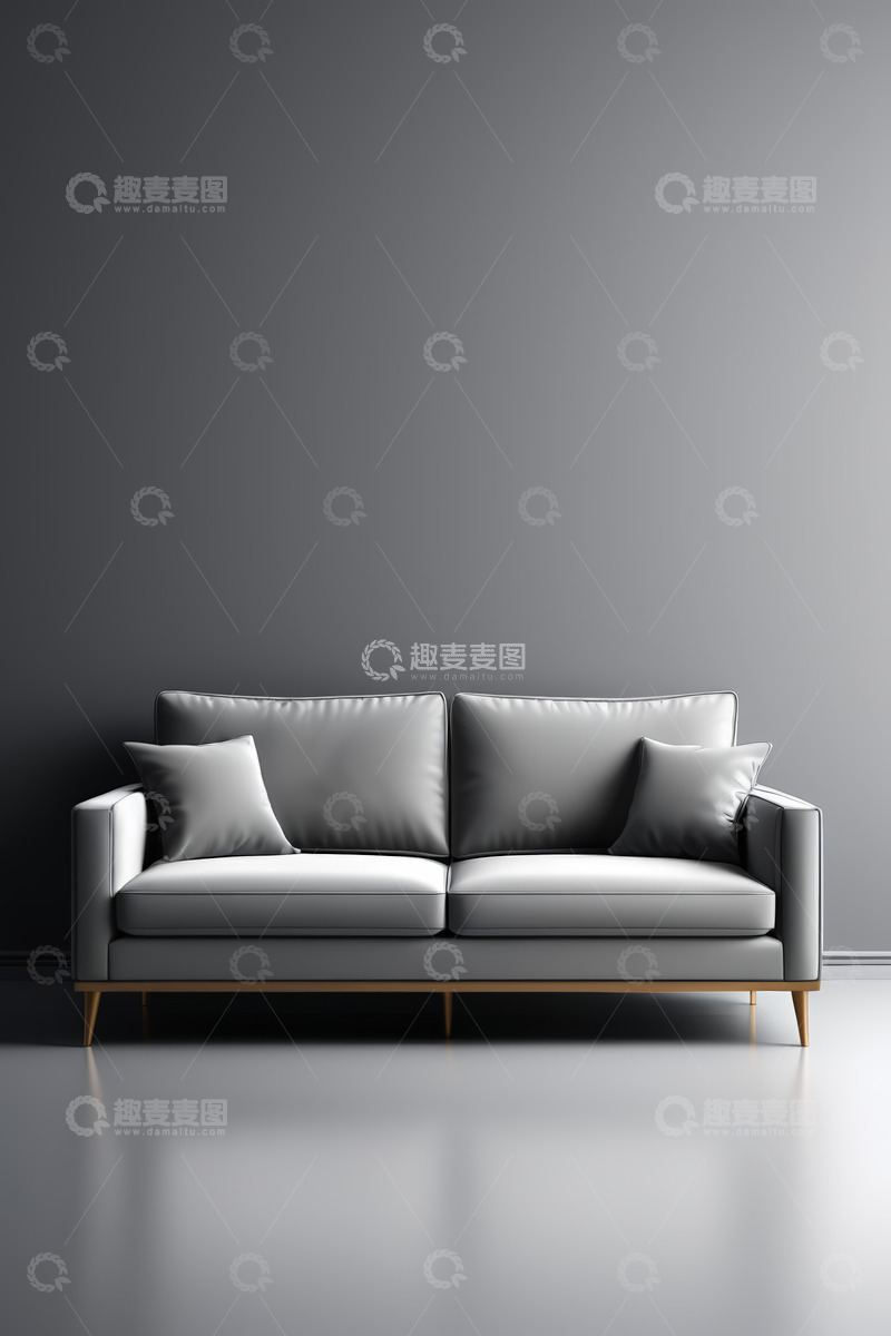 高清大图下载【趣麦麦图】现代简约风格双人沙发