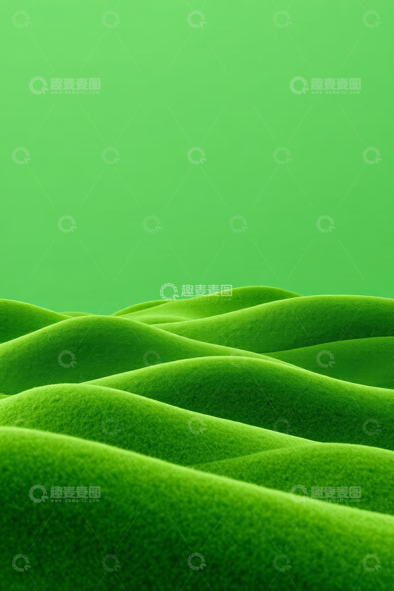 高清大图下载【趣麦麦图】绿色波浪状抽象背景