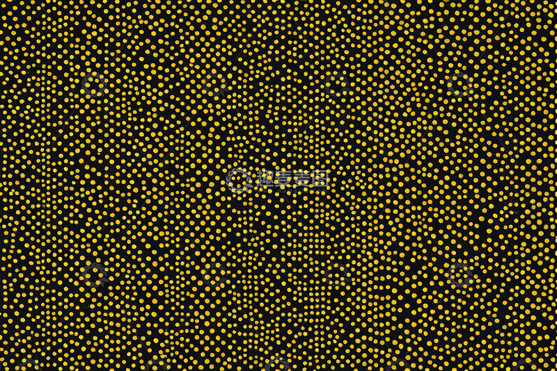 高清大图下载【趣麦麦图】黑色背景金色圆点图案